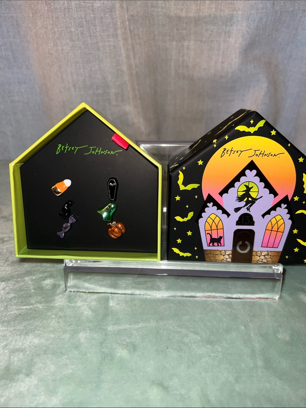 Betsey Johnson Black & Orange Halloween Charm Earring Set - Picture 5 of 5